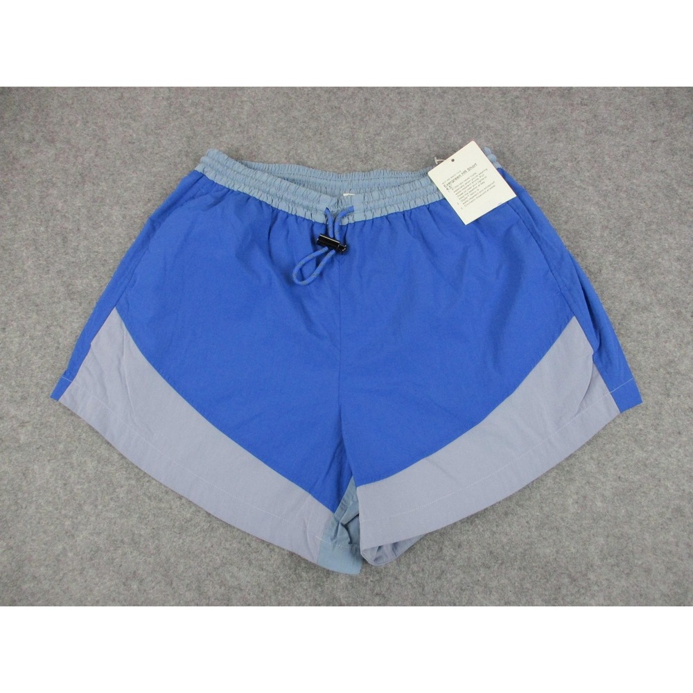 Lululemon Shorts Womens 6 Blue Evergreen HR Running Athletic Drawstring Pockets